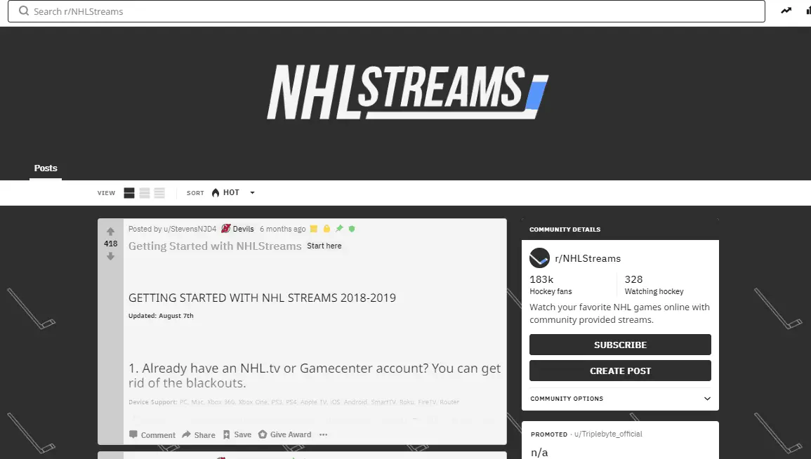 reddit nhl hockey streams